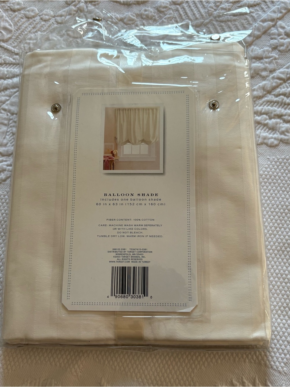 Vintage Shabby Chic balloon shade stripe Never used - light cigarette odor